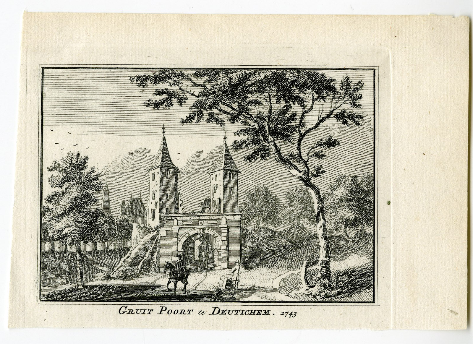 , Antique Print-GRUITPOORT-DOETINCHEM-Spilman-de Beijer-1746, Pictura Antique Prints