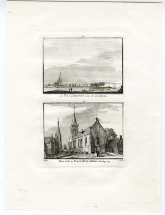 Antique Print-DOESBURG-GROTE KERK-GASTHUISKERK-Spilman-de Beijer-1746