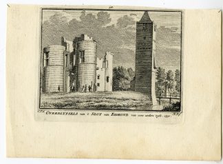Antique Print-EGMOND AAN DEN HOEF-CASTLE-RUINS-Spilman-de Beijer-1746