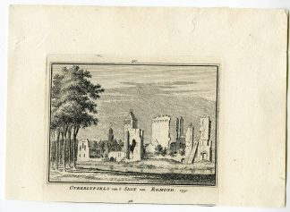 Antique Print-EGMOND AAN DEN HOEF-CASTLE-RUINS-Spilman-de Beijer-1746