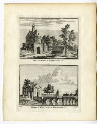 Antique Print-ENKHUIZEN-KOEPOORT-KETENPOORT-Spilman-de Beijer-1746