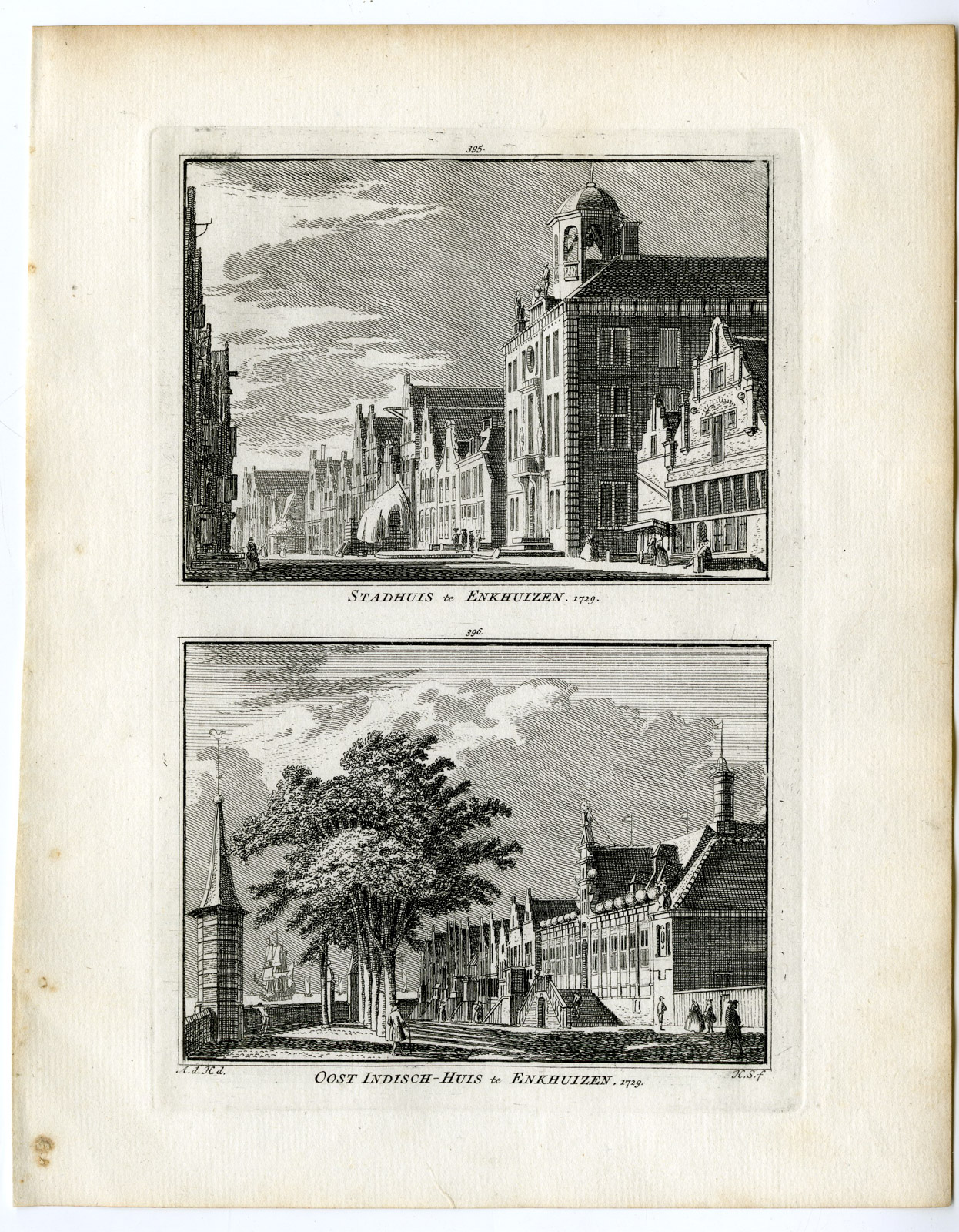 , Antique Print-ENKHUIZEN-CITY HALL-OOST INDISCH HUIS-Spilman-de Beijer-1746, Pictura Antique Prints