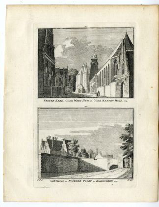 Antique Print-ENKHUIZEN-WESTERKERK-NOORDERPOORT-Spilman-de Beijer-1746