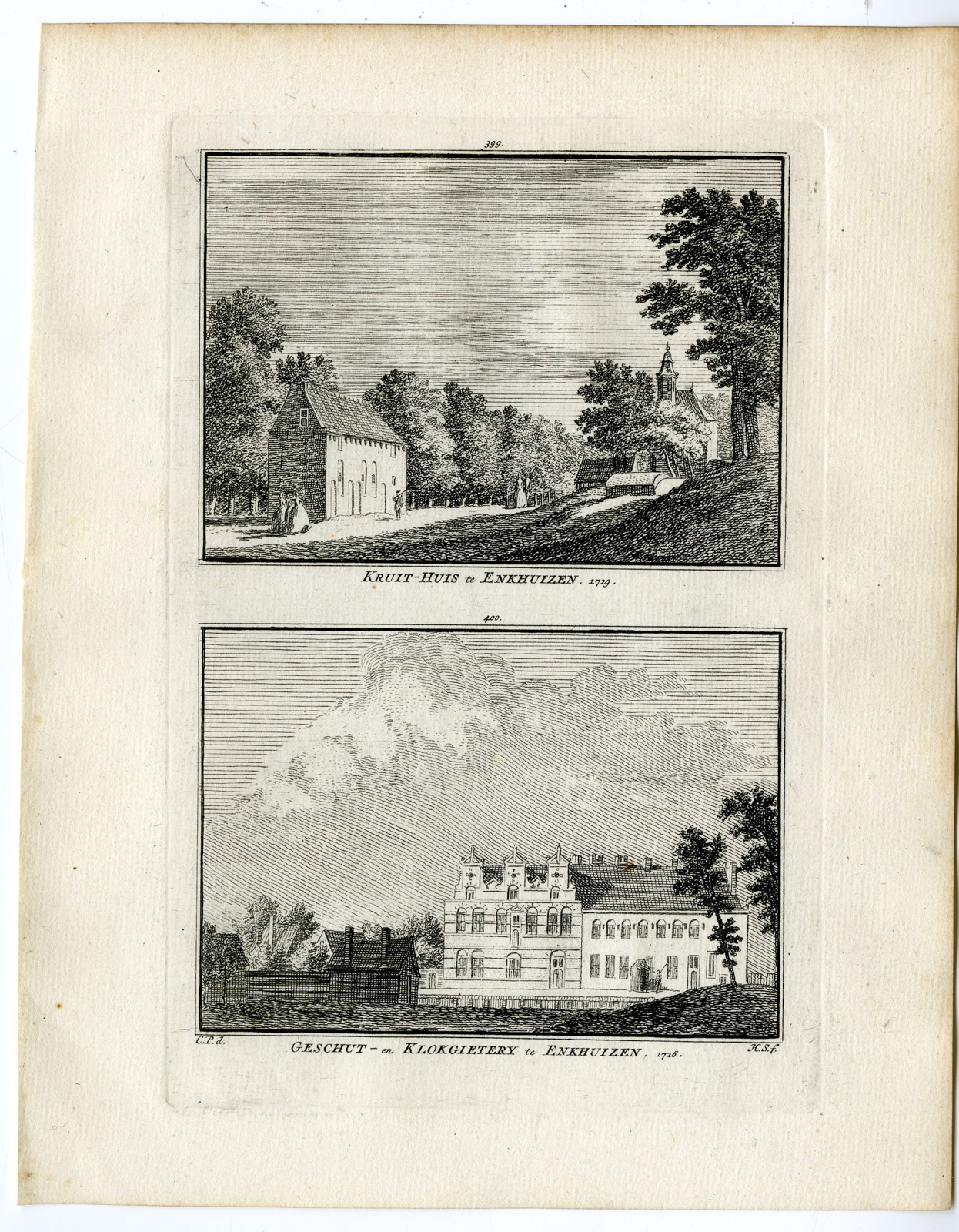 , Antique Print-ENKHUIZEN-KRUITHUIS-WEAPONS FOUNDRY-Spilman-de Beijer-1746, Pictura Antique Prints