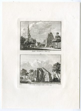Antique Print-GROENLO-CITY HALL-ENGELHUIZEN MONASTERY-Spilman-de Beijer-1746