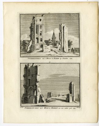 Antique Print-HUIS TER KLEEF-CASTLE-HAARLEM-Spilman-de Beijer-1746