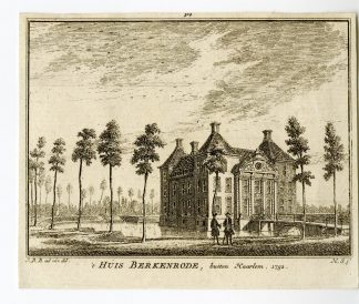 Antique Print-HUIS BERKENRODE-CASTLE-HAARLEM-Spilman-de Beijer-1746