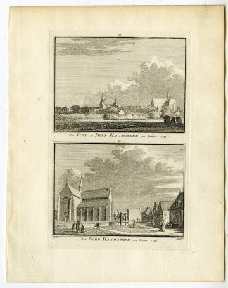 Antique Print-HAAMSTEDE-CASTLE-VILLAGE-Spilman-de Beijer-1746