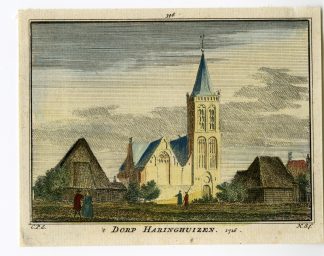 Antique Print-HARINGHUIZEN-VILLAGE-VIEW-Spilman-de Beijer-1746