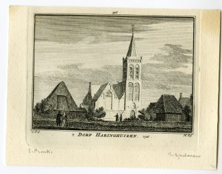 Antique Print-HARINGHUIZEN-VILLAGE-VIEW-Spilman-de Beijer-1746