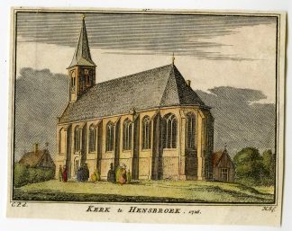 Antique Print-HENSBROEK-VILLAGE-CHURCH-Spilman-de Beijer-1746