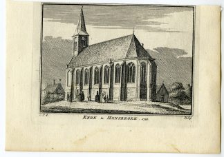 Antique Print-HENSBROEK-VILLAGE-CHURCH-Spilman-de Beijer-1746