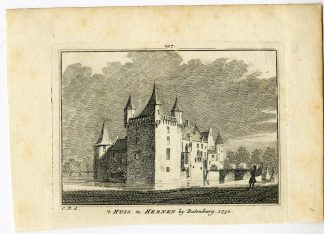 Antique Print-HERNEN CASTLE-BATENBURG-Spilman-de Beijer-1746