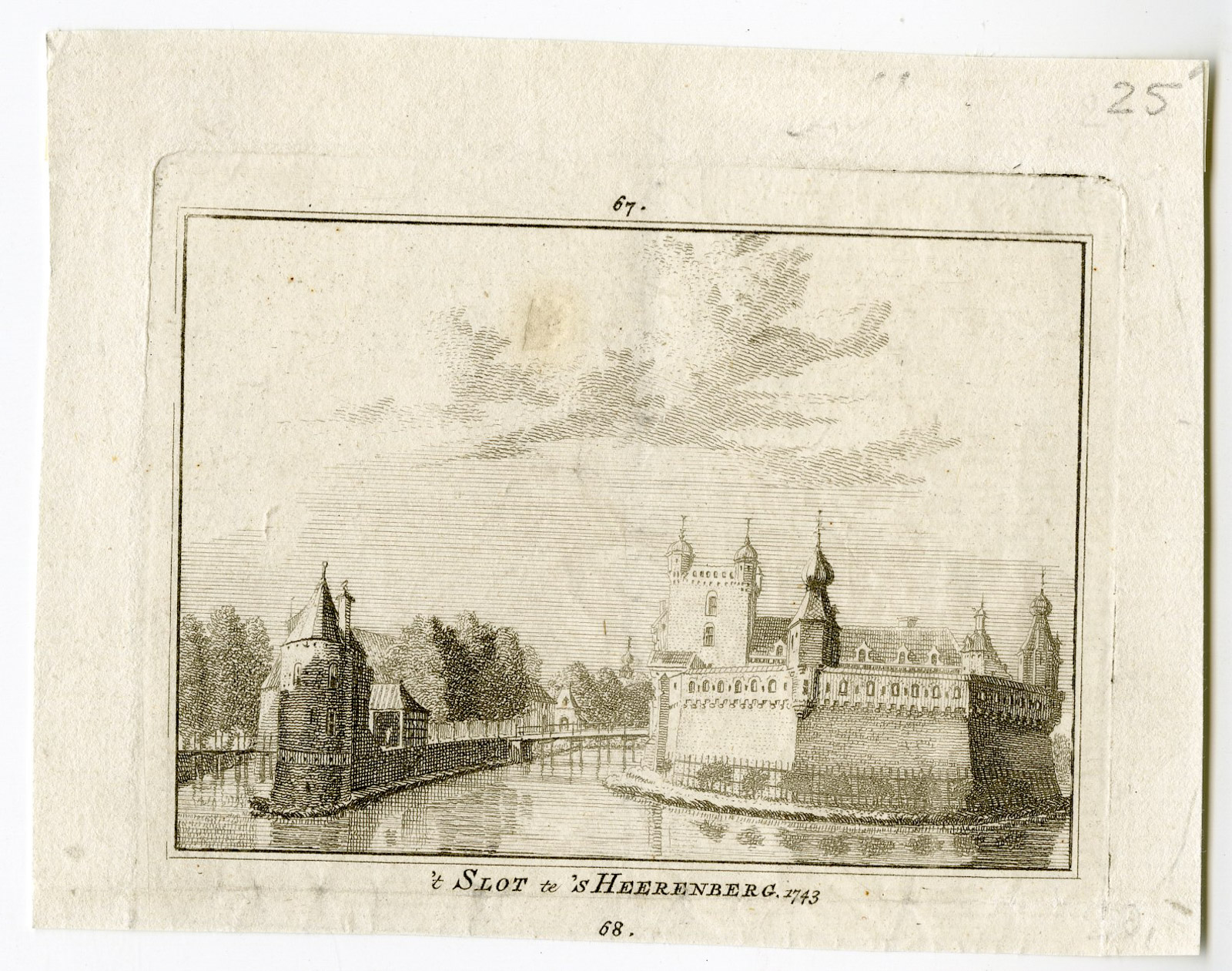 , Antique Print-CASTLE-‘S HEERENBERG-Spilman-de Beijer-1746, Pictura Antique Prints