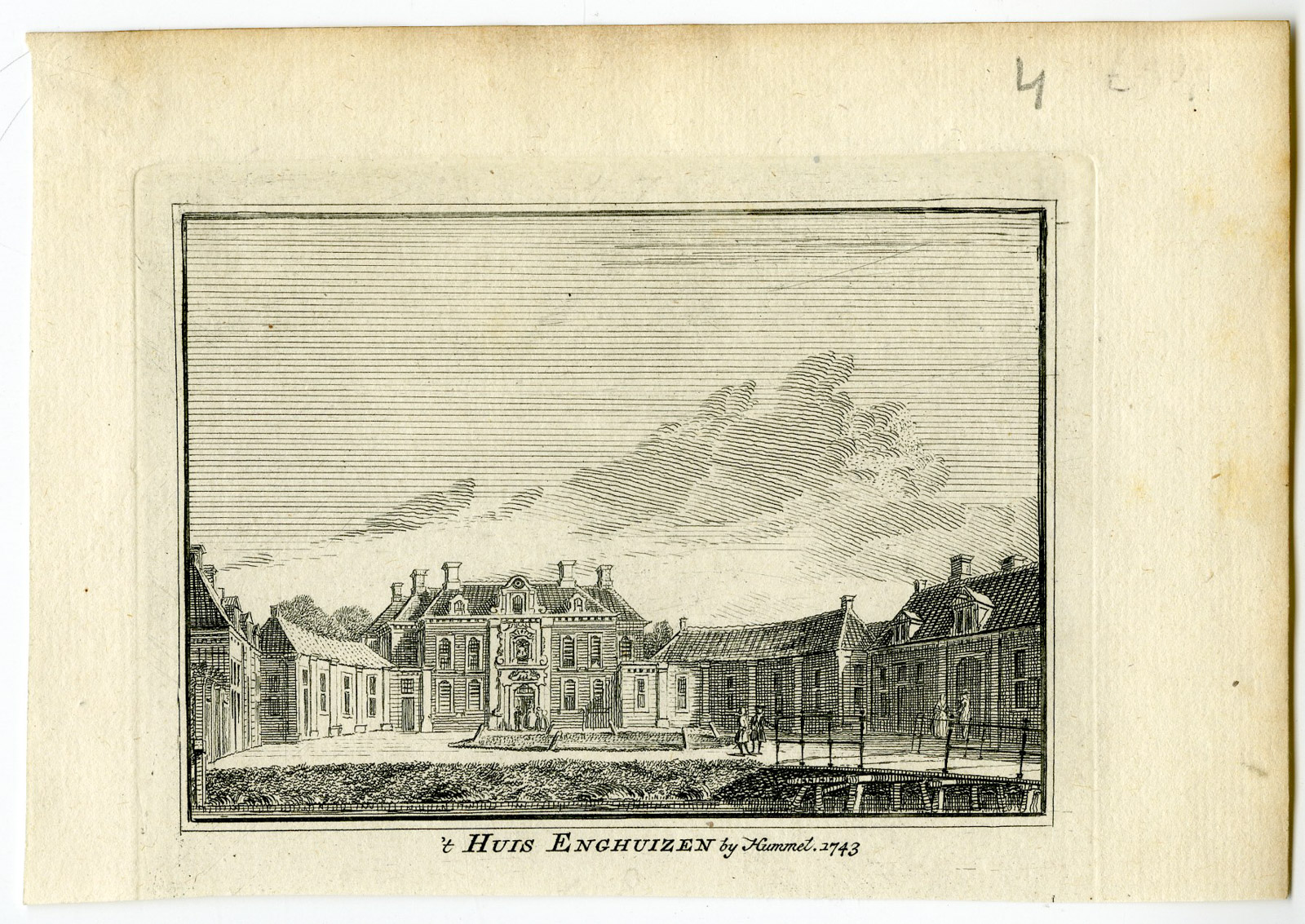 , Antique Print-CASTLE-ENGHUIZEN-HUMMELO-Spilman-de Beijer-1746, Pictura Antique Prints