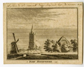 Antique Print-HOOGWOUD-VILLAGE-VIEW-Spilman-de Beijer-1746