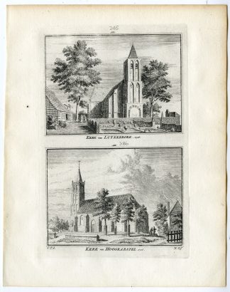 Antique Print-LUTJEBROEK-HOOGKARSPEL-CHURCH-Spilman-de Beijer-1746