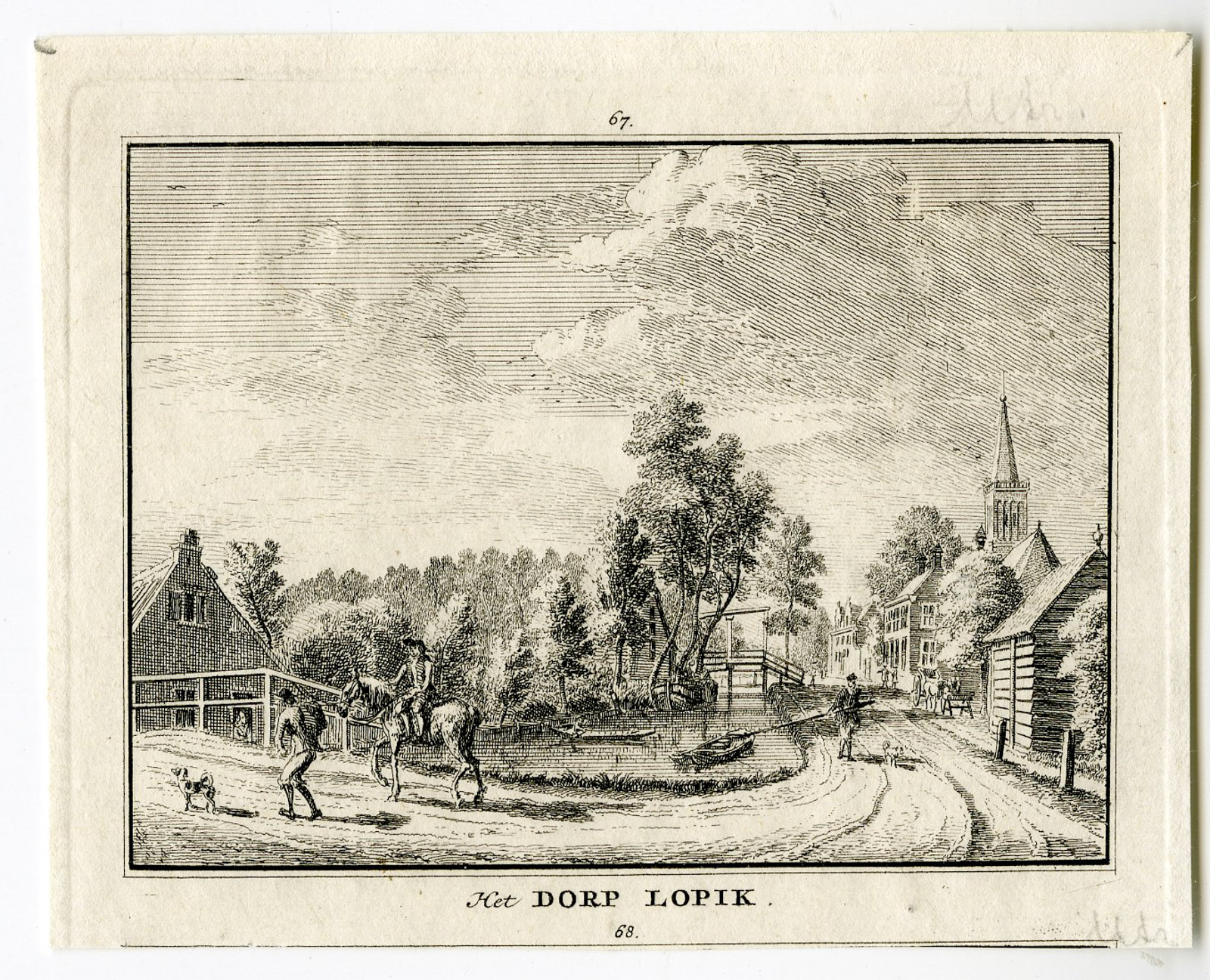 , Antique Print-LOPIK-VILLAGE-UTRECHT-Spilman-de Beijer-1746, Pictura Antique Prints