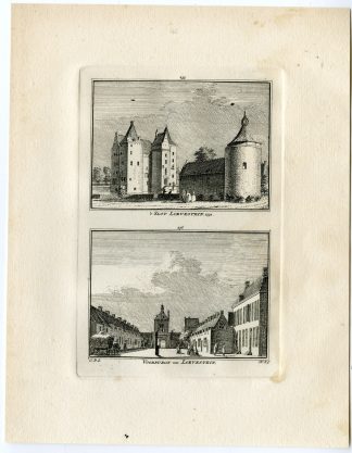 Antique Print-SLOT LOEVESTEIN-CASTLE-ZALTBOMMEL-Spilman-de Beijer-1746