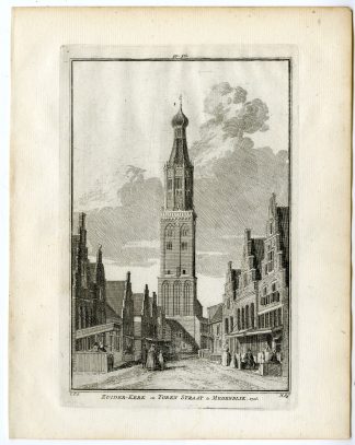 Antique Print-MEDEMBLIK-ZUIDERKERK-TORENSTRAAT-Spilman-de Beijer-1746