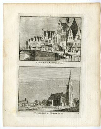 Antique Print-MEDEMBLIK-WESTERKERK-CITY HALL-Spilman-de Beijer-1746