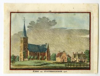 Antique Print-OOSTERBLOKKER-CHURCH-VILLAGE-Spilman-de Beijer-1746