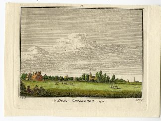 Antique Print-OPPERDOES-VILLAGE-VIEW-Spilman-de Beijer-1746