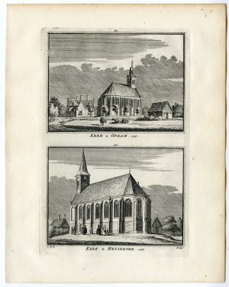 Antique Print-OBDAM-HENSBROEK-CHURCH-Spilman-de Beijer-1746