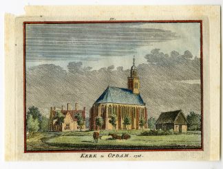 Antique Print-OBDAM-CHURCH-VILLAGE-Spilman-de Beijer-1746