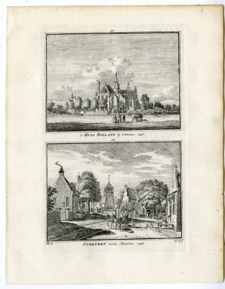 Antique Print-OVERVEEN-HUIS ROLLAND-CASTLE-HAARLEM-Spilman-de Beijer-1746