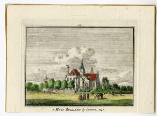 Antique Print-OVERVEEN-HUIS ROLLAND-CASTLE-Spilman-de Beijer-1746