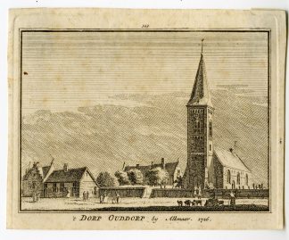 Antique Print-OUDDORP-ALKMAAR-VILLAGE-Spilman-de Beijer-1746