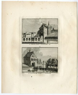 Antique Print-OUDEWATER-NIEUWE POORT-LINSCHOTER-Spilman-de Beijer-1746