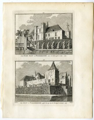 Antique Print-PURMEREND-OLD CASTLE-Spilman-de Beijer-1746