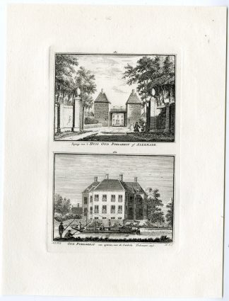 Antique Print-OEGSTGEEST-OUD POELGEEST CASTLE-Spilman-de Beijer-1746