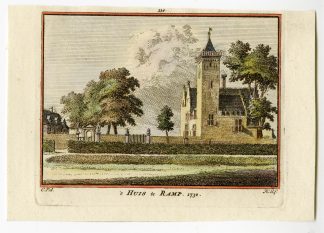 Antique Print-HUIS TE RAMP-CASTLE-BLOEMENDAAL-Spilman-de Beijer-1746