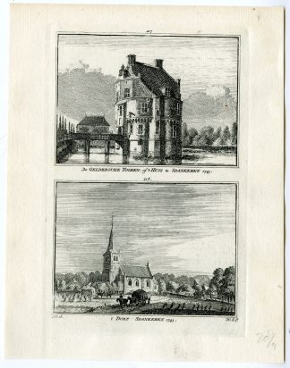 Antique Print-SPANKEREN-CASTLE-GELDERSE TOREN-Spilman-de Beijer-1746