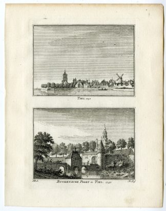 Antique Print-TIEL-BURENSE POORT-CITY GATE-Spilman-de Beijer-1746