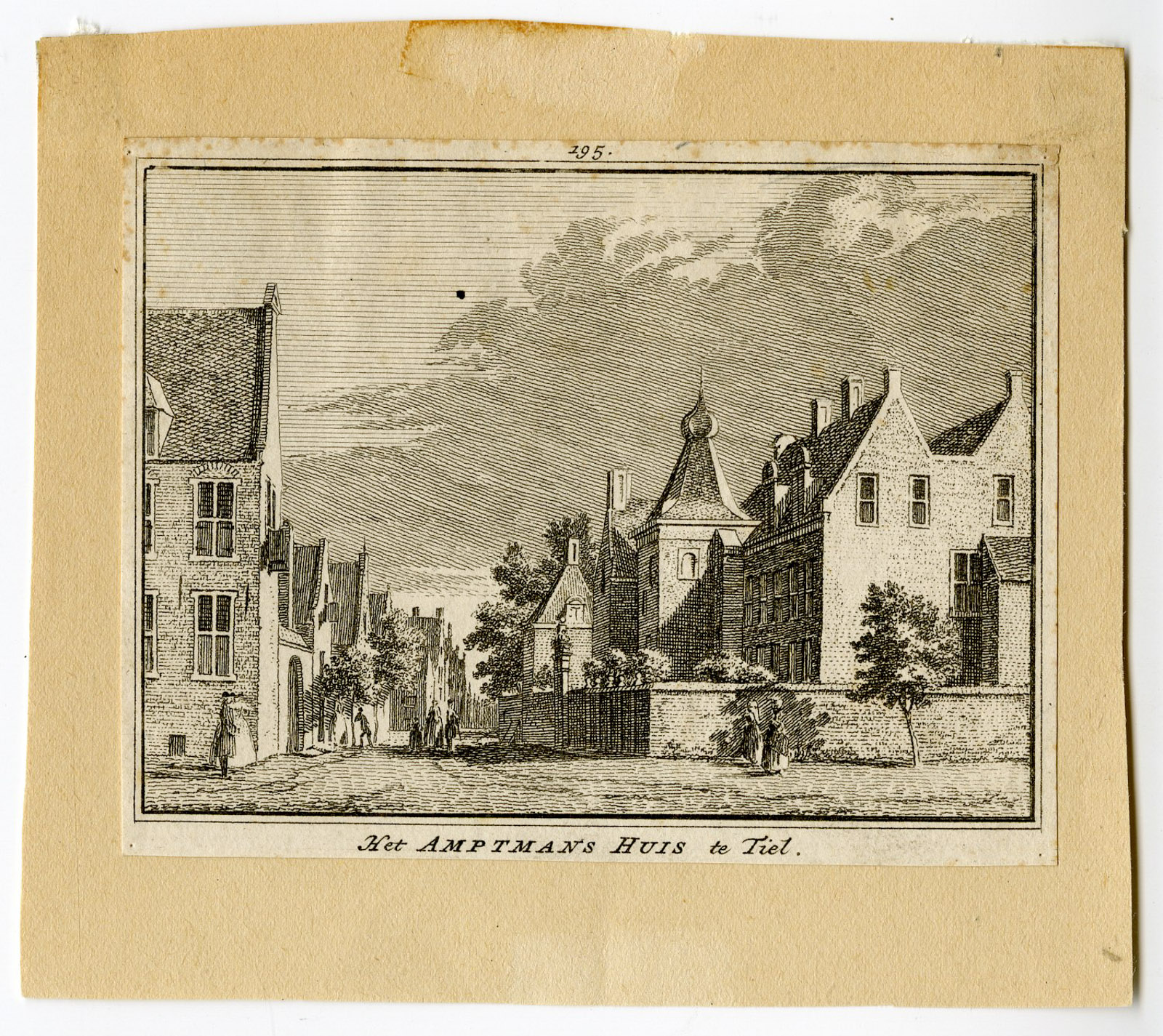 , Antique Print-TIEL-AMBTMANSHUIS-Spilman-de Beijer-1746, Pictura Antique Prints