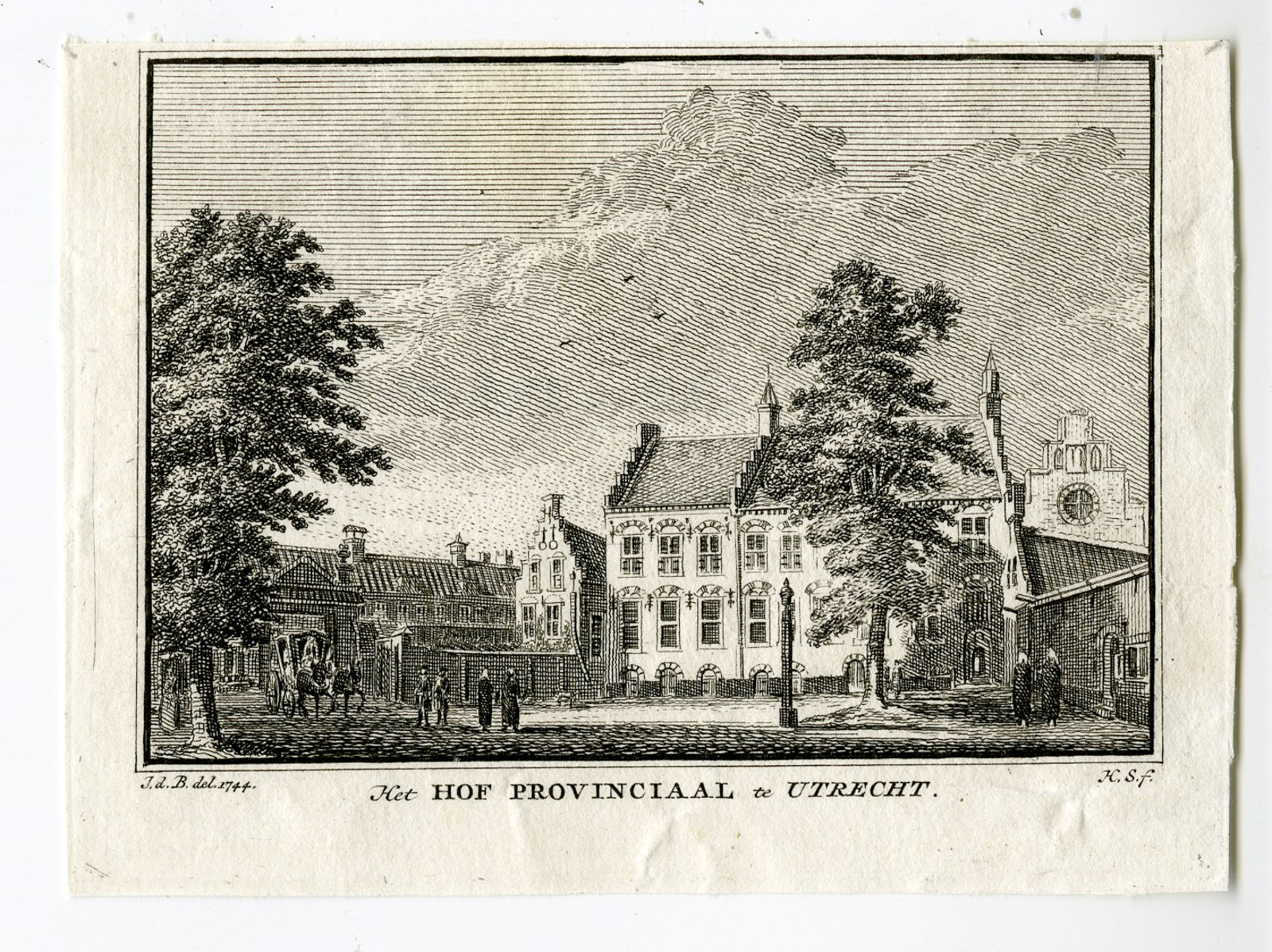 , Antique Print-UTRECHT-PROVINCIAAL HOF-COURT-Spilman-de Beijer-1746, Pictura Antique Prints