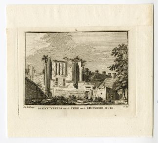 Antique Print-UTRECHT-DUITSE HUIS-CHURCH-RUIN-Spilman-de Beijer-1746