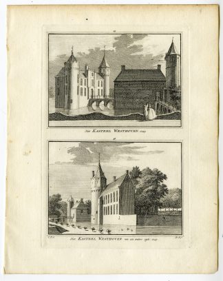 Antique Print-WESTHOVE CASTLE-OOSTKAPELLE-Spilman-de Beijer-1746