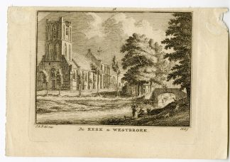 Antique Print-WESTBROEK-VILLAGE-CHURCH-Spilman-de Beijer-1746