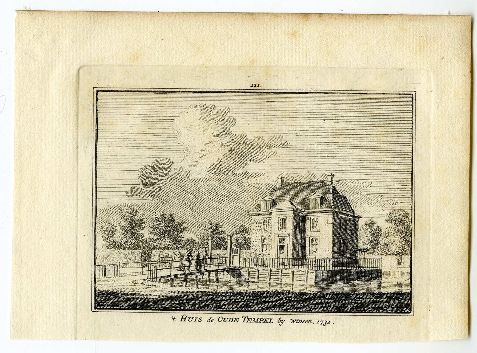 , Antique Print-WINSSEN-NIJMEGEN-DE OUDE TEMPEL-Spilman-de Beijer-1746, Pictura Antique Prints