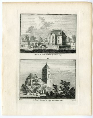 Antique Print-WINSSEN-NIJMEGEN-DE OUDE TEMPEL-Spilman-de Beijer-1746