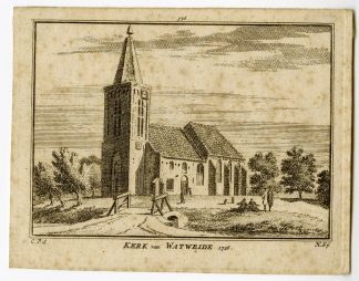 Antique Print-WATWEIDE-CHURCH-VILLAGE-Spilman-de Beijer-1746