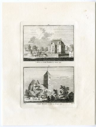 Antique Print-WINSSEN-NIJMEGEN-DE OUDE TEMPEL-Spilman-de Beijer-1746
