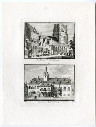 Antique Print-WOUDRICHEM-GORINCHEM-CITY HALL-Spilman-de Beijer-1746