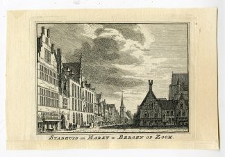 Antique Print-BERGEN OP ZOOM-CITY HALL-MARKET-Spilman-de Beijer-1746