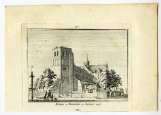Antique Print-DEURNE-DOORNE-CHURCH-VILLAGE-Spilman-de Beijer-1746